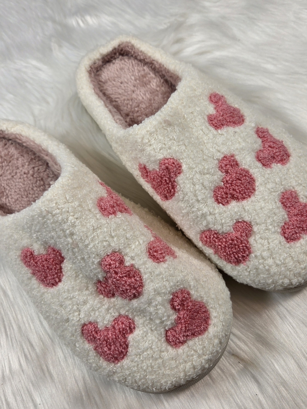 Disney Mickey Mouse Pink & White Slippers - Picture 3 of 8